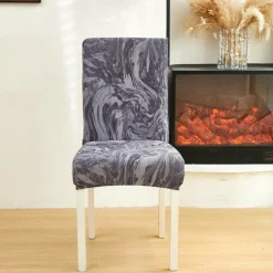 Dining Chair Cover Super Fit Stretch Removable Washable Short Dining Chair Protector Cover Seat Slipcover for Hotel Dining Room Ceremony Banquet Wedding Party
