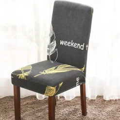 Dining Chair Cover Super Fit Stretch Removable Washable Short Dining Chair Protector Cover Seat Slipcover for Hotel Dining Room Ceremony Banquet Wedding Party