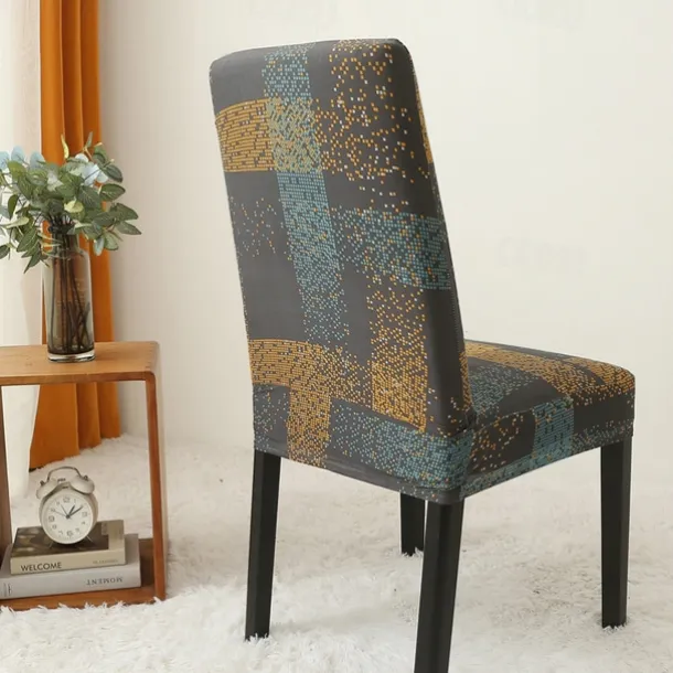 Dining Chair Cover Super Fit Stretch Removable Washable Short Dining Chair Protector Cover Seat Slipcover for Hotel Dining Room Ceremony Banquet Wedding Party