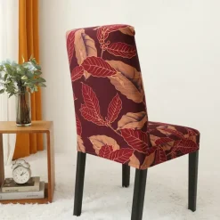 Dining Chair Cover Super Fit Stretch Removable Washable Short Dining Chair Protector Cover Seat Slipcover for Hotel Dining Room Ceremony Banquet Wedding Party