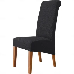 Dining Chair Covers, Stretch Chair Cover Black Green Spandex Jacquard Burgundy Red High back Chair Protector Covers Seat Slipcover with Elastic Band for Dining Room,Wedding, Ceremony, Banquet