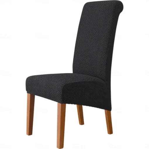 Dining Chair Covers, Stretch Chair Cover Black Green Spandex Jacquard Burgundy Red High back Chair Protector Covers Seat Slipcover with Elastic Band for Dining Room,Wedding, Ceremony, Banquet