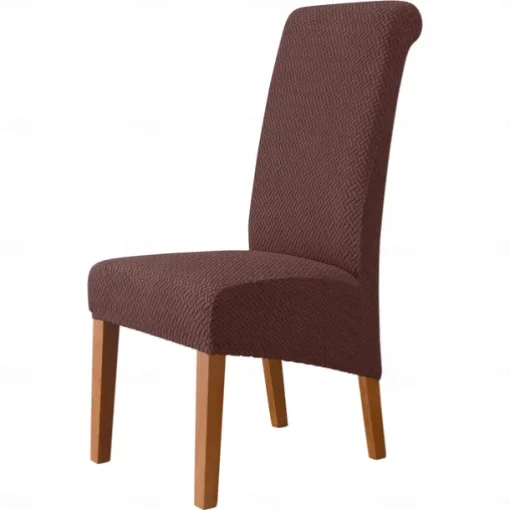 Dining Chair Covers, Stretch Chair Cover Black Green Spandex Jacquard Burgundy Red High back Chair Protector Covers Seat Slipcover with Elastic Band for Dining Room,Wedding, Ceremony, Banquet