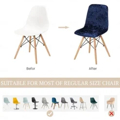 Dining Chair Slipcover Stretch Chair Seat Cover for Dining Room Chair Protectors Covers Dining, Soft Thick Washable