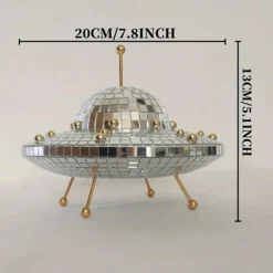 Disco Ball UFO Desktop Decor, Modern Retro Creative Decor, Alien Lovers, For Children And Friends, Room Decoration Desktop Display Decor