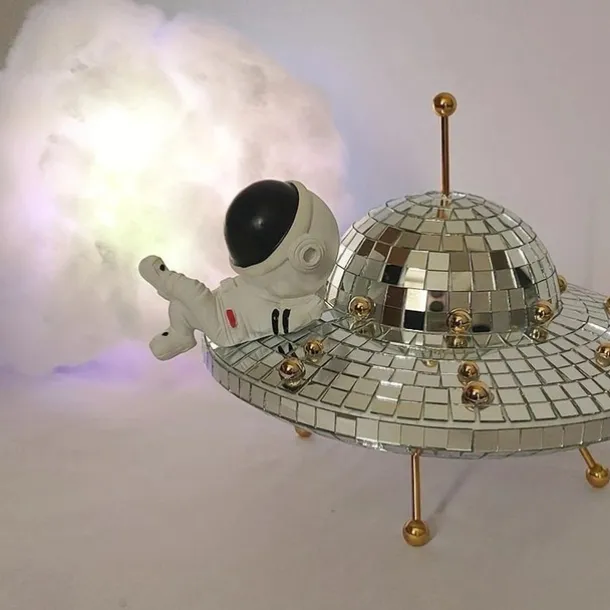 Disco Ball UFO Desktop Decor, Modern Retro Creative Decor, Alien Lovers, For Children And Friends, Room Decoration Desktop Display Decor
