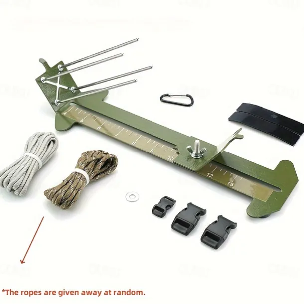 DIY Paracord Metal Weaving Frame - Handmade Outdoor Leisure Bracelet Maker Tool - Includes 2 Random Color Ropes