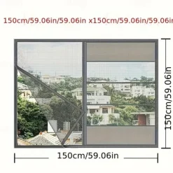 DIY Windows Fly Screen, Self-Adhesive for Windows, Adjustable Window Screen Mesh for Insects Bug Fly, Transparent Cat Mesh, Fly Screen, Mosquito Net