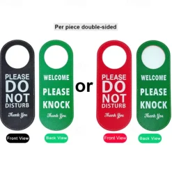 Do Not Disturb Sign Door Hanger Sign PU Leather Welcome Please Knock Sign Ideal for Offices Clinics Law Firms Hotels or during Therapy Massage Spa Counseling Sessions