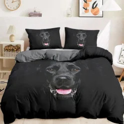 Dog Graphic Prints Duvet Cover Set 100% Cotton Soft and Comfortable Bedding Set with Fun Dog Print Cozy and Stylish Perfect for Dog Lovers Bedroom Decor Easy Care and Machine Washable
