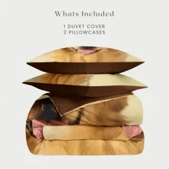 Dog Graphic Prints Duvet Cover Set 100% Cotton Soft and Comfortable Bedding Set with Fun Dog Print Cozy and Stylish Perfect for Dog Lovers Bedroom Decor Easy Care and Machine Washable