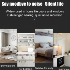 Door Bottoom Draft Stopper Adjustable Door Sweep Under Door Draft Blocker Insulator Weatherstrip Household Foam Sealing Strip