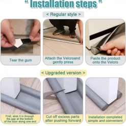 Door Bottoom Draft Stopper Adjustable Door Sweep Under Door Draft Blocker Insulator Weatherstrip Household Foam Sealing Strip