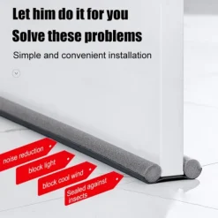 Door Bottoom Draft Stopper Adjustable Door Sweep Under Door Draft Blocker Insulator Weatherstrip Household Foam Sealing Strip