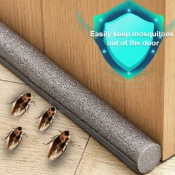 Door Bottoom Draft Stopper Adjustable Door Sweep Under Door Draft Blocker Insulator Weatherstrip Household Foam Sealing Strip