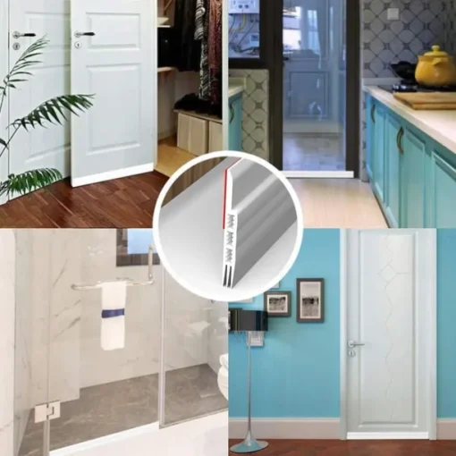 Door Draft Stopper Under Door Draft Blocker Insulator Door Sweep Weather Stripping Noise Stopper Strong Adhesive 39 Length 1M