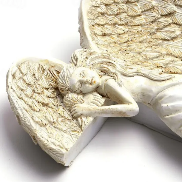 Door Frame Angel Decor Statues Ornaments with Heart-Shaped Wings Sculpture Angel in Your Corner Resin Wall Sculpture Crafts for Home Living Room Bedroom Decoration