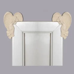 Door Frame Angel Decor Statues Ornaments with Heart-Shaped Wings Sculpture Angel in Your Corner Resin Wall Sculpture Crafts for Home Living Room Bedroom Decoration