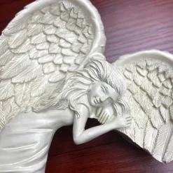 Door Frame Angel Wings Sculpture,Angels Door Frames Decoration,3D Statue Home Art Wall Decoration Resin Figurines Ornaments,for Outdoor Garden Living Room Bedroom Office
