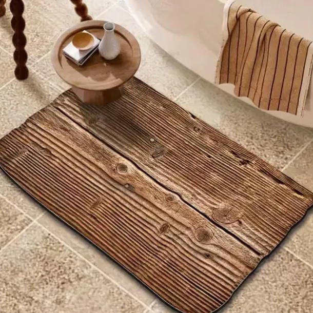 Door Mat Floor Mat Non Slip Ring of Tree 3D Trunk Wooden Log Print Area Rug Bath Mat Waterasorb for Indoor Outdoor Patio Bedroom Kitchen Office