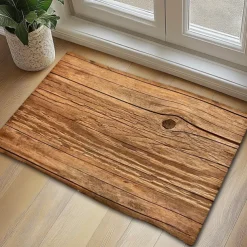 Door Mat Floor Mat Non Slip Ring of Tree 3D Trunk Wooden Log Print Area Rug Bath Mat Waterasorb for Indoor Outdoor Patio Bedroom Kitchen Office