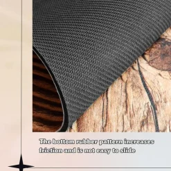 Door Mat Floor Mat Non Slip Ring of Tree 3D Trunk Wooden Log Print Area Rug Bath Mat Waterasorb for Indoor Outdoor Patio Bedroom Kitchen Office