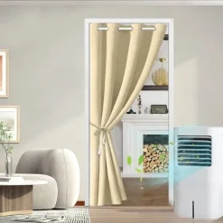Doorway Curtain Blackout Closet Curtains Thermal Insulated Privacy Grommet Door Curtains for Room Divider, Hallway, Window