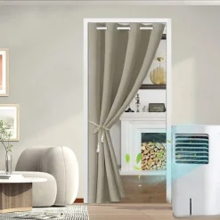 Doorway Curtain Blackout Closet Curtains Thermal Insulated Privacy Grommet Door Curtains for Room Divider, Hallway, Window