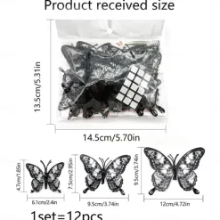 Double Layer Skull Rose Halloween 3d Three-dimensional Butterfly Home Decoration Stickers