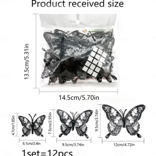 Double Layer Skull Rose Halloween 3d Three-dimensional Butterfly Home Decoration Stickers