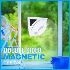 Double Side Window Cleaner Magnetic Window Glass Wiper Cleaning Tool for High-Rise Household Cleaning Cleaning Windows Thickness 3-8mm Window Cleaner Double Side Glass Wiper Adjustable Magnetic