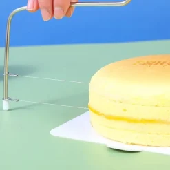 Double Wire Cake Cutter Slicer Adjustable 2 Line Stainless Steel DIY Butter Bread Divider Pastry Knife Kitchen Baking Tools