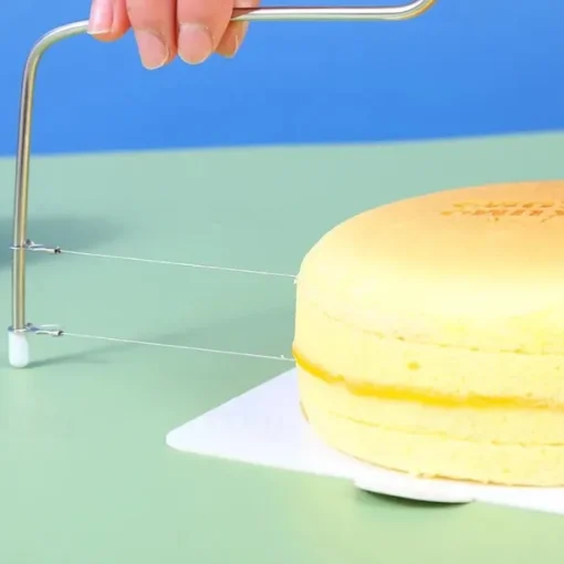 Double Wire Cake Cutter Slicer Adjustable 2 Line Stainless Steel DIY Butter Bread Divider Pastry Knife Kitchen Baking Tools