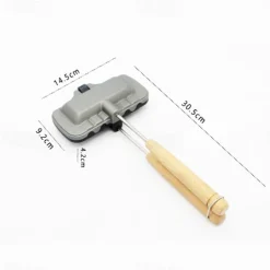 Double-sided Sandwich Baking Pan Baking Pan Outdoor Double Sided Frying Pan Sandwich Double Sided Nonstick Frying Pan With Removable Handle Aluminum Flip Top Pan