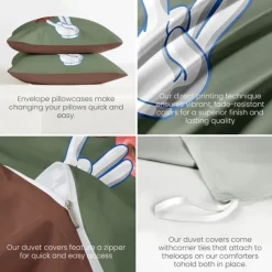 Doughnut Print Duvet Cover Set 100% Cotton Soft Comfortable Bedding Set with Fun Doughnut Design Cozy and Stylish Perfect for Bedroom Decor Easy to Care for Machine Washable