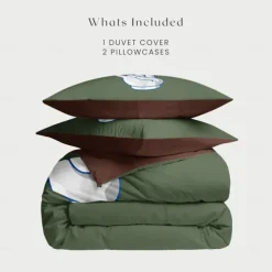 Doughnut Print Duvet Cover Set 100% Cotton Soft Comfortable Bedding Set with Fun Doughnut Design Cozy and Stylish Perfect for Bedroom Decor Easy to Care for Machine Washable