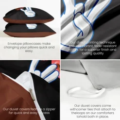 Doughnut Print Duvet Cover Set 100% Cotton Soft Comfortable Bedding Set with Fun Doughnut Design Cozy and Stylish Perfect for Bedroom Decor Easy to Care for Machine Washable