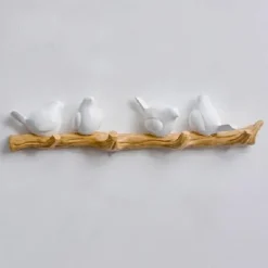 Doves Wall Hook Resin Bird Creative Door Key Wall Coat Hook Coat Rack Wall Decoration Hook Nordic Coat Hook Porch Hanger Decorative Hook