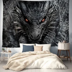 Dragon Animal Hanging Tapestry Wall Art Large Tapestry Mural Decor Photograph Backdrop Blanket Curtain Home Bedroom Living Room Decoration