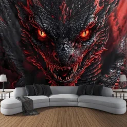 Dragon Animal Hanging Tapestry Wall Art Large Tapestry Mural Decor Photograph Backdrop Blanket Curtain Home Bedroom Living Room Decoration