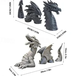 Dragon Garden Decoration Resin Dragon Statue Decorations Resin Dragon Jardin Garten Decor Easter Garden Decor Home Accessorie