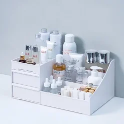 Drawer Makeup Storage Box Cosmetic Storage Box Desktop Dresser Organizer Container Jewelry Lipstick Cosmetics Storage Rack Large Capacity