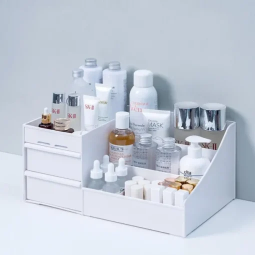 Drawer Makeup Storage Box Cosmetic Storage Box Desktop Dresser Organizer Container Jewelry Lipstick Cosmetics Storage Rack Large Capacity