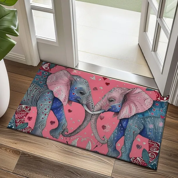 Duo Leopards Doormat Floor Mats Washable Rugs Kitchen Mat Non-Slip Oil Proof Rug Indoor Outdoor Mat Bedroom Decor Bathroom Mat Entrance Rug