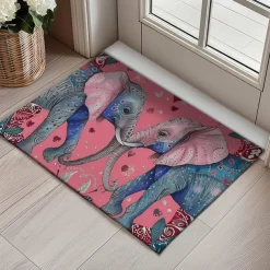 Duo Leopards Doormat Floor Mats Washable Rugs Kitchen Mat Non-Slip Oil Proof Rug Indoor Outdoor Mat Bedroom Decor Bathroom Mat Entrance Rug