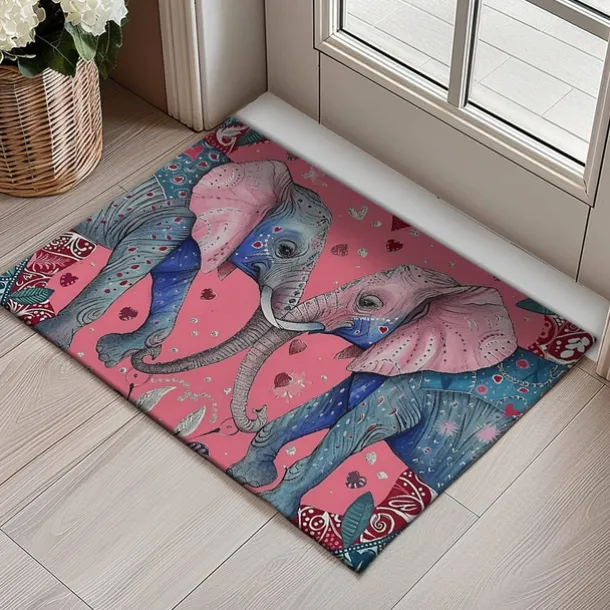 Duo Leopards Doormat Floor Mats Washable Rugs Kitchen Mat Non-Slip Oil Proof Rug Indoor Outdoor Mat Bedroom Decor Bathroom Mat Entrance Rug