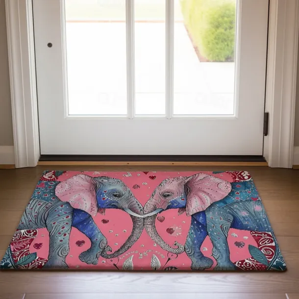 Duo Leopards Doormat Floor Mats Washable Rugs Kitchen Mat Non-Slip Oil Proof Rug Indoor Outdoor Mat Bedroom Decor Bathroom Mat Entrance Rug