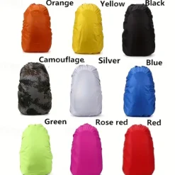 Durable Portable Outdoor Backpack, 1pc Vibrant Backpack with Cover, Ideal for Travel, Camping, and Sports Accessories, Camping Gear