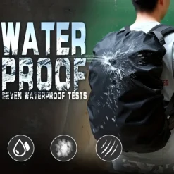 Durable Portable Outdoor Backpack, 1pc Vibrant Backpack with Cover, Ideal for Travel, Camping, and Sports Accessories, Camping Gear