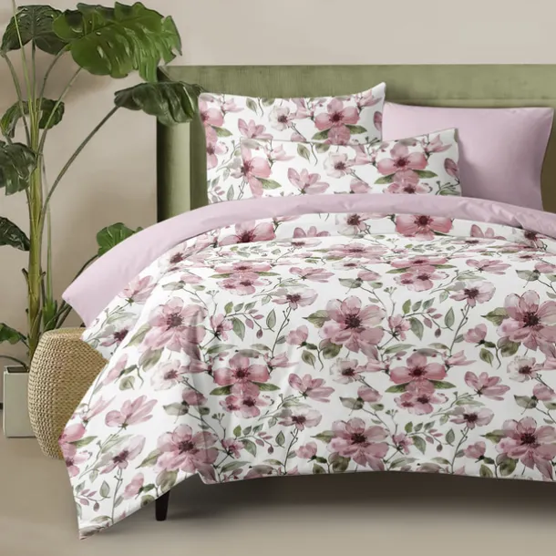 Duvet Cover Full Size Bedding Set Flowers Bed Sets Quilt Cover Soft Lightweight Comforter Cover with 2 Pillowcases for Summer Spring